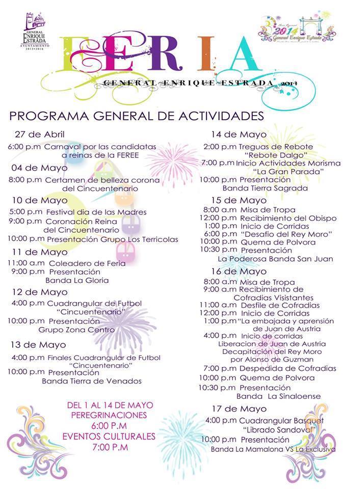 Programa Feria Enrique Estrada 2014